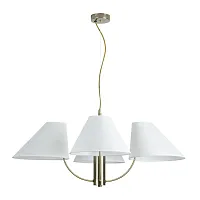 Люстра подвесная Рондо (Rondo) A4086LM-4AB Arte Lamp белая на 4 лампы, основание античное бронза в стиле современный Люстра подвесная Рондо (Rondo) A4086LM-4AB Arte Lamp белая на 4 лампы, основание античное бронза в стиле современный